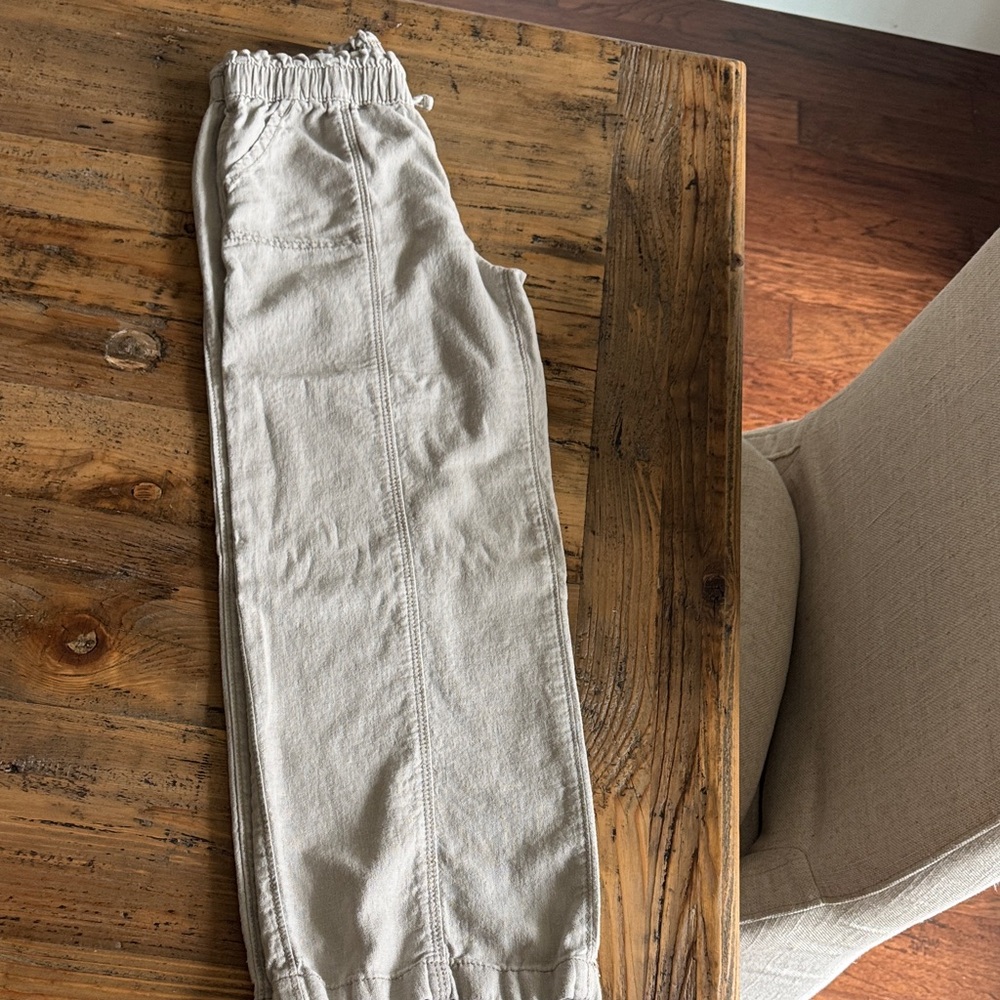 Abercrombie Kids girls linen drawstring pants